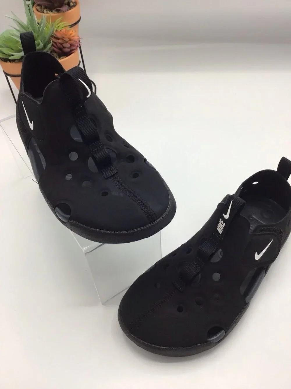 Nike Sunray Protect 4 (TD) Boy's Girl's Size 3y Black Sandals Water Shoes